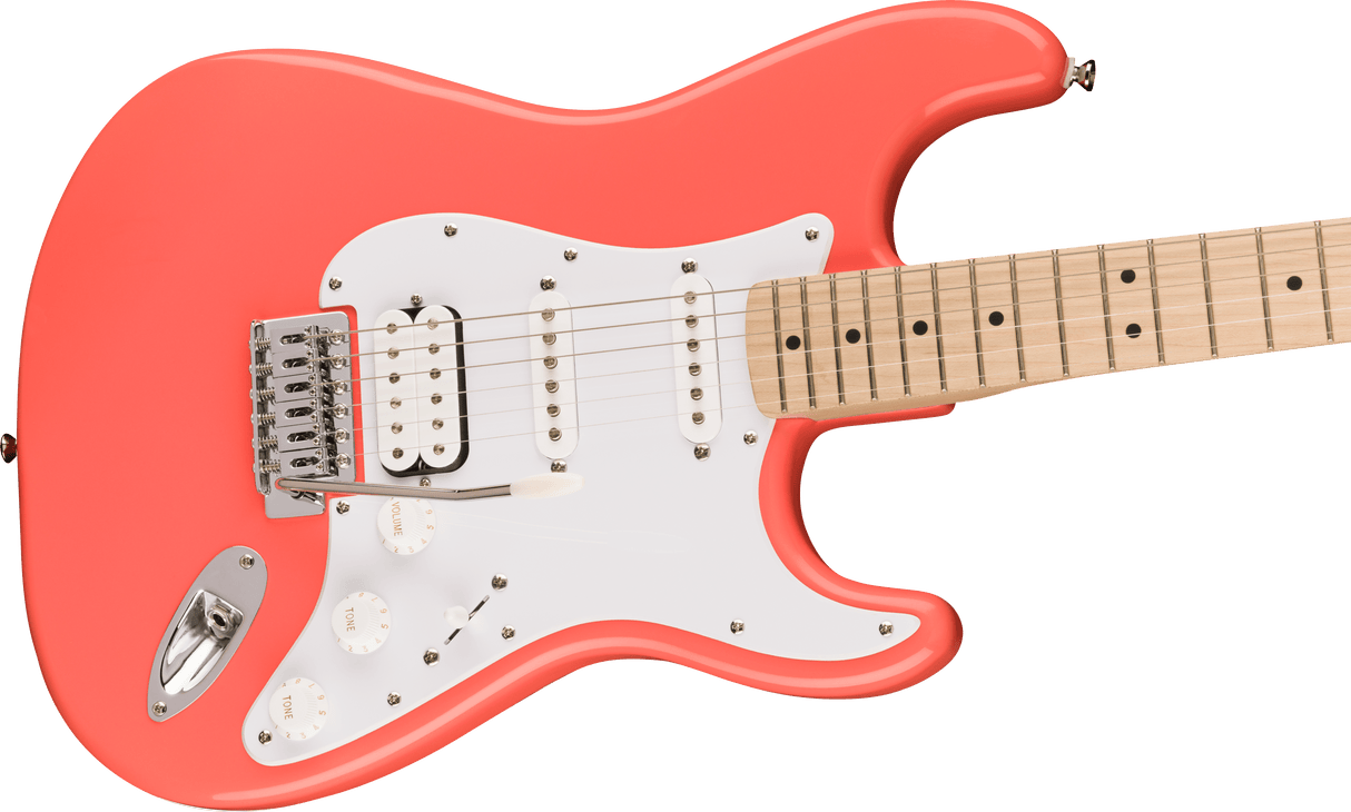 Fender Squier Sonic Stratocaster HSS Electric Guitar (Tahitian Coral)