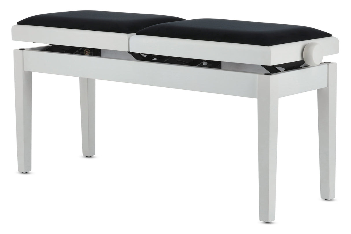 GEWA Piano bench Deluxe Double - White matte
