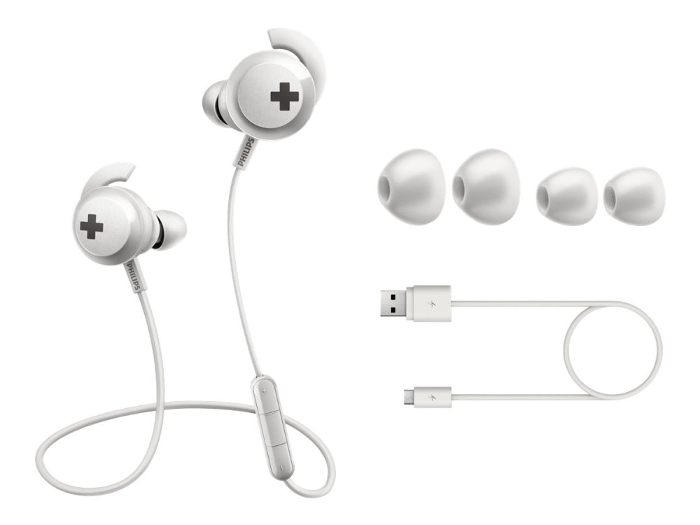 Philips SHB4305W Bluetooth Sports earphones - White