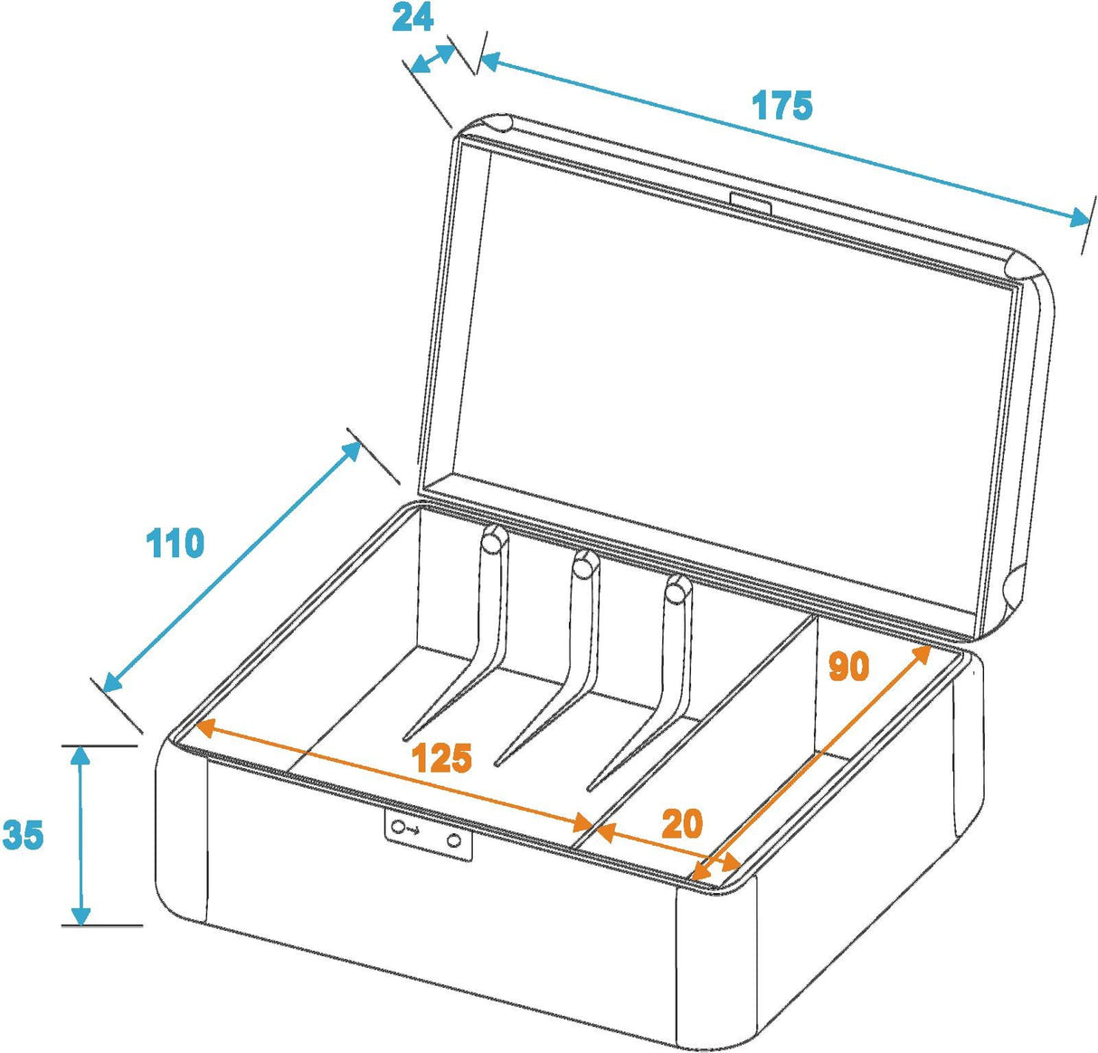 Roadinger Case for 3 cartridges
