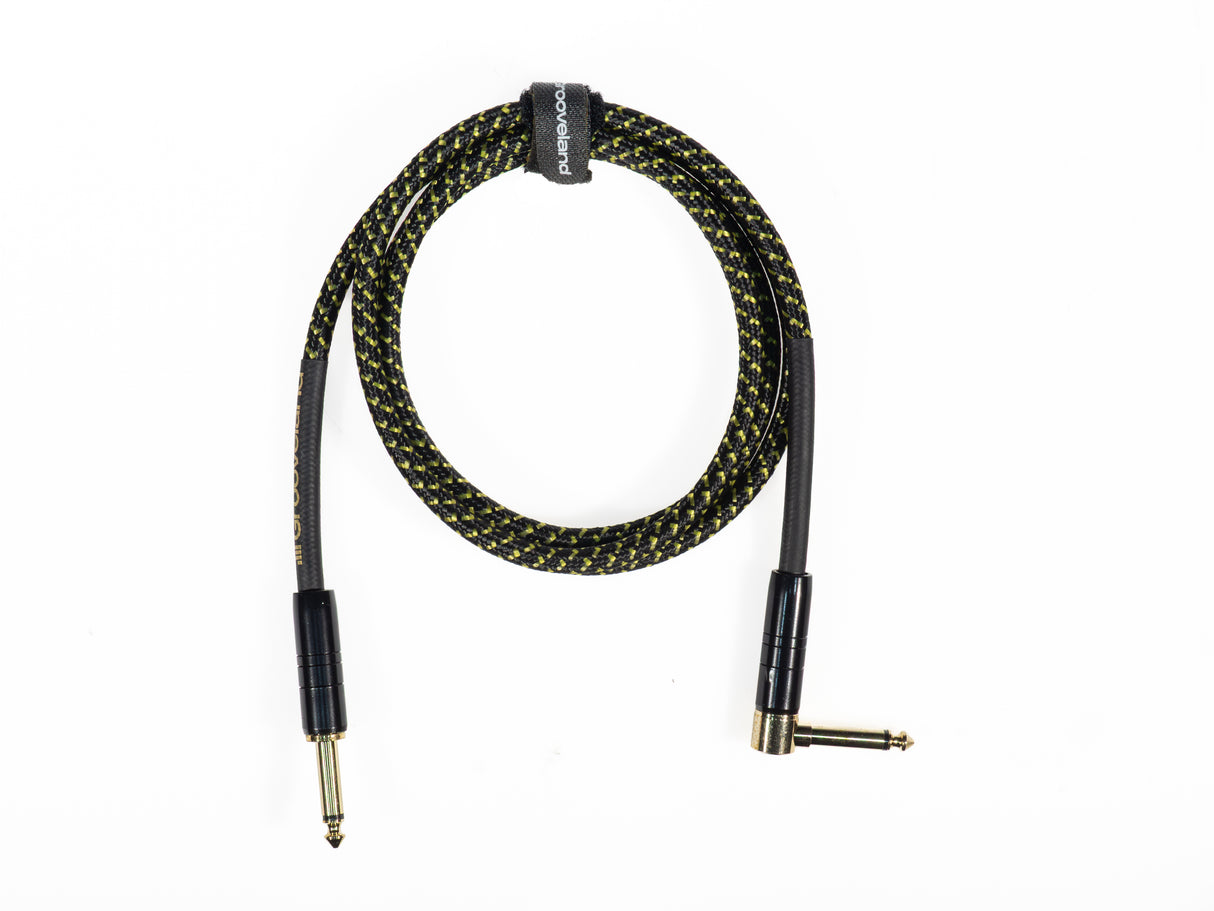 Grooveland Tweed Angle Guitar Cable (1.5m - Black)