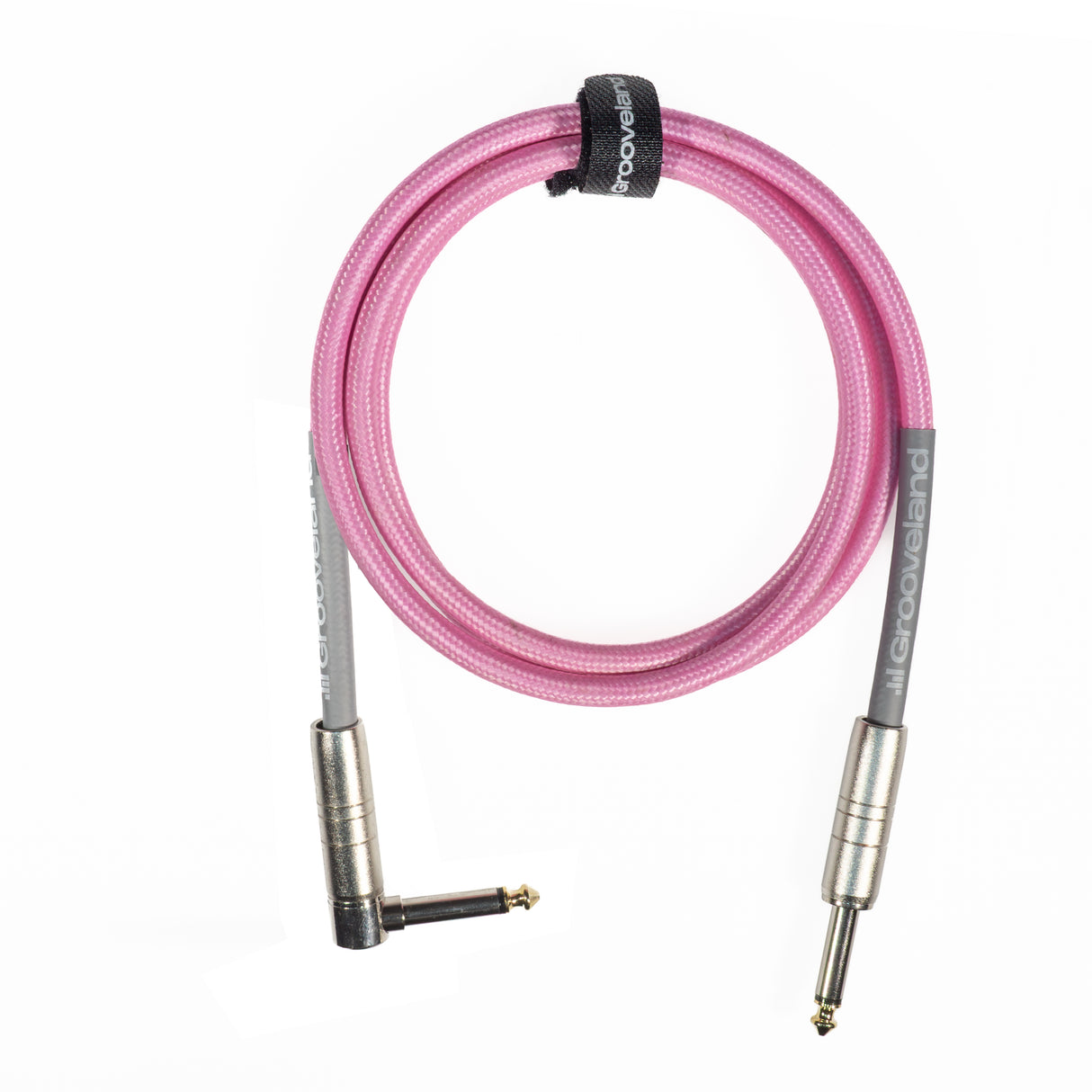 Grooveland Tweed Angle Guitar Cable (1.5m - Pink)
