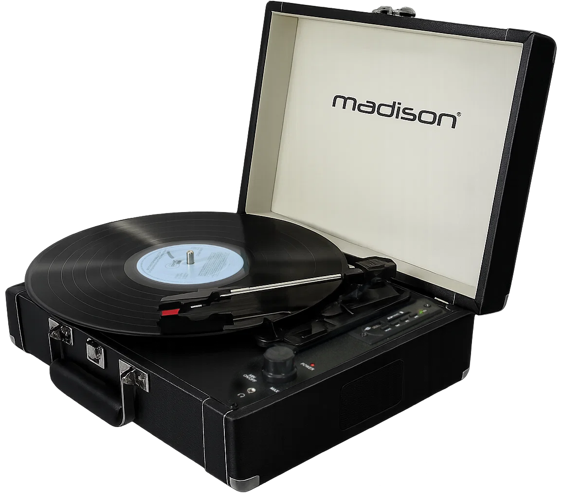 Madison Vintage Turntable with Bluetooth (Black)