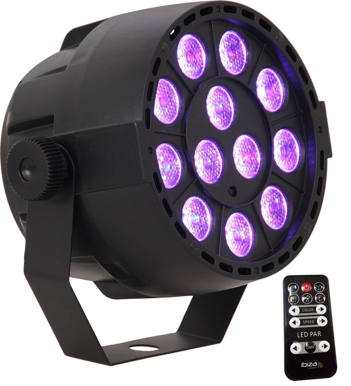 LED Spot Multicolor with remote control (12x3W) 4 pcs. Bundle
