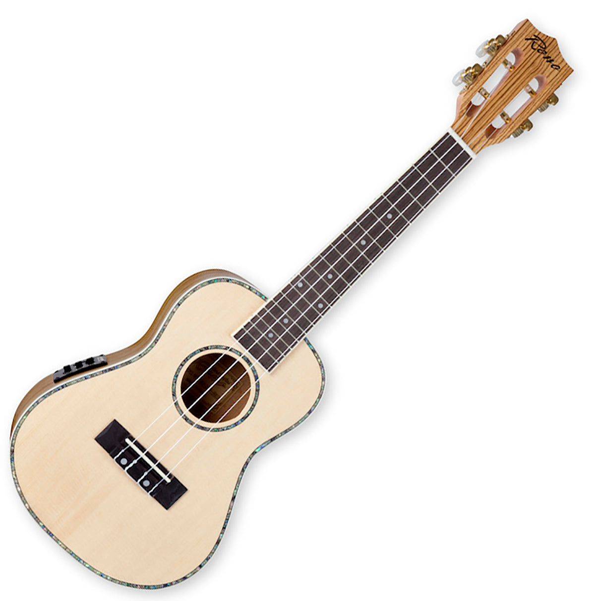 Reno RU320E Grand Concert Ukulele with Pickup and Tuner (Natural)