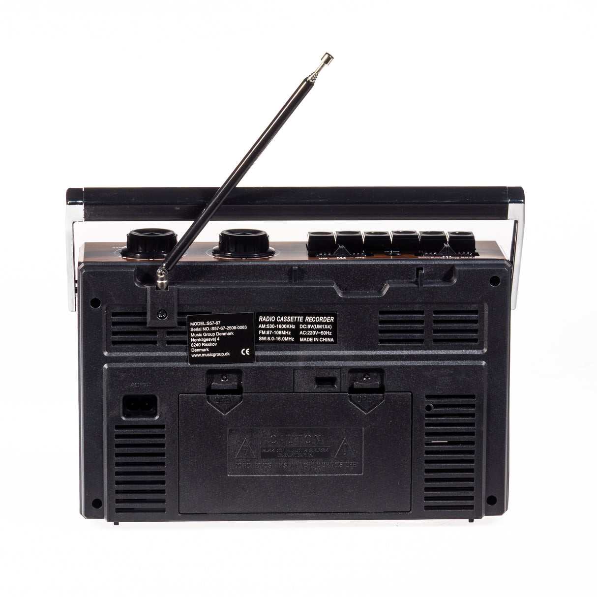 Studio 57 Cassette Player with FM & Bluetooth, Brown