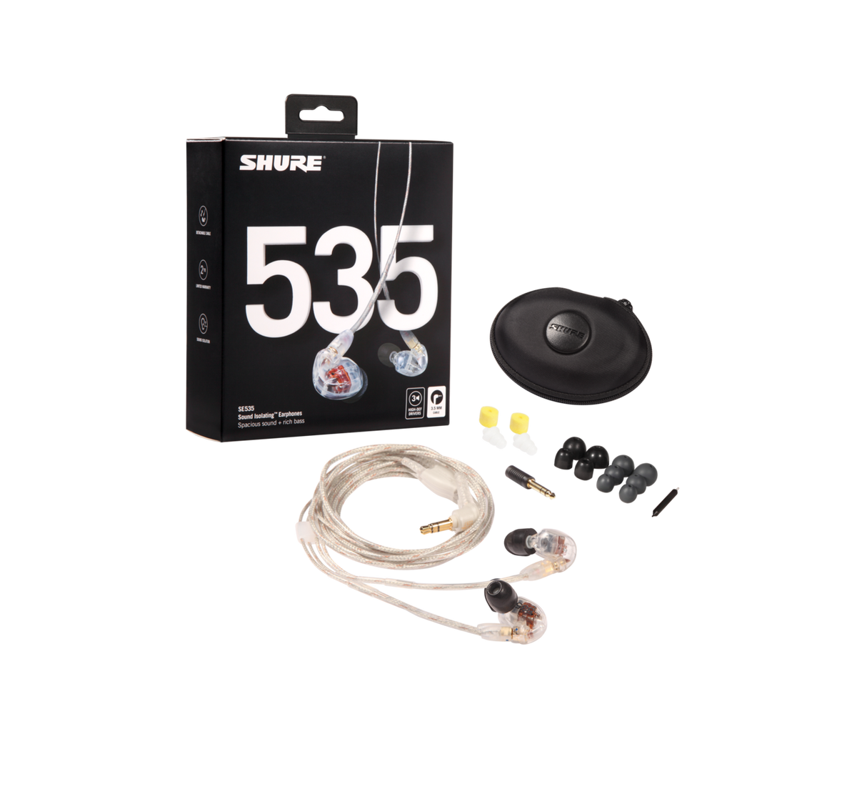 Shure SE535 IEM Headphones (Clear)