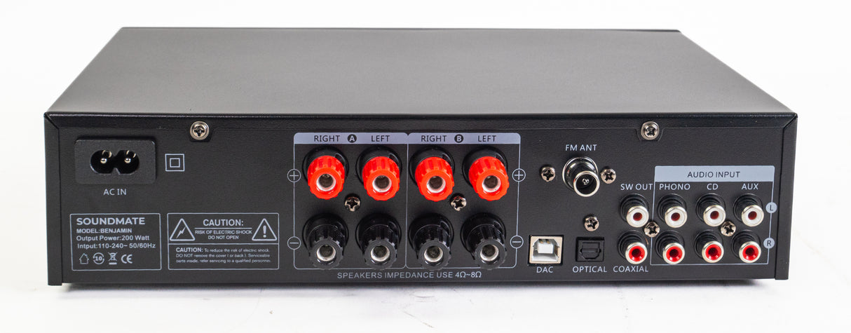 SoundMate Hi-Fi amplifier w. Bluetooth (2x50W)