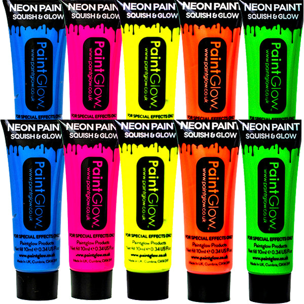 UV face and body paint for 10 people