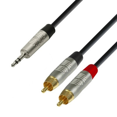 Y-split cable Minijack to Phono (3m)