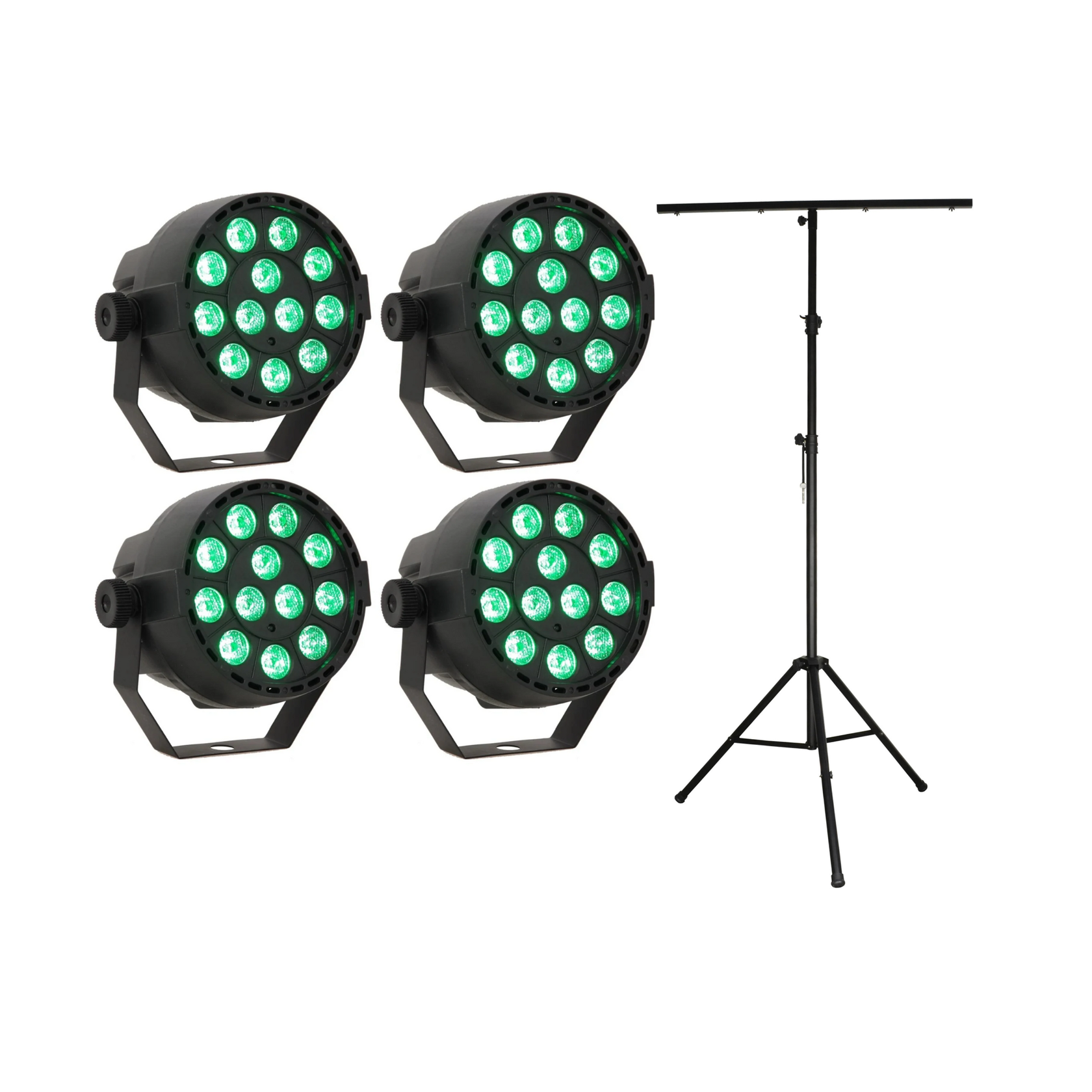 LED Spot Multicolor with remote control (12x3W) & Perfex Light Stand