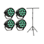 LED Spot Multicolor with remote control (12x3W) & Perfex Light Stand