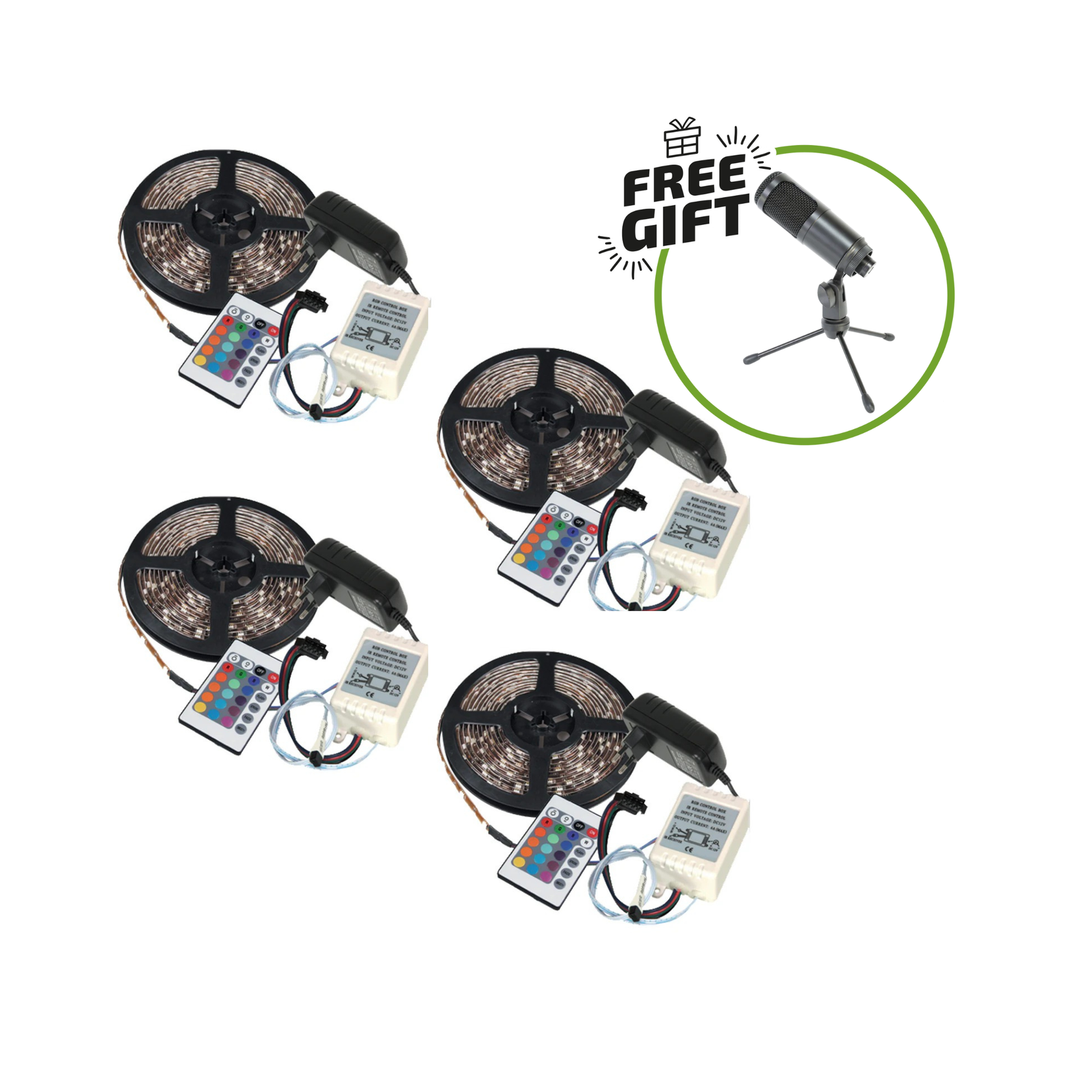 4 x Ibiza LED Strip (Multicolor, 5m) + Free Gift