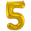 5 Shaped Number Foil Balloon Gold (86 cm)