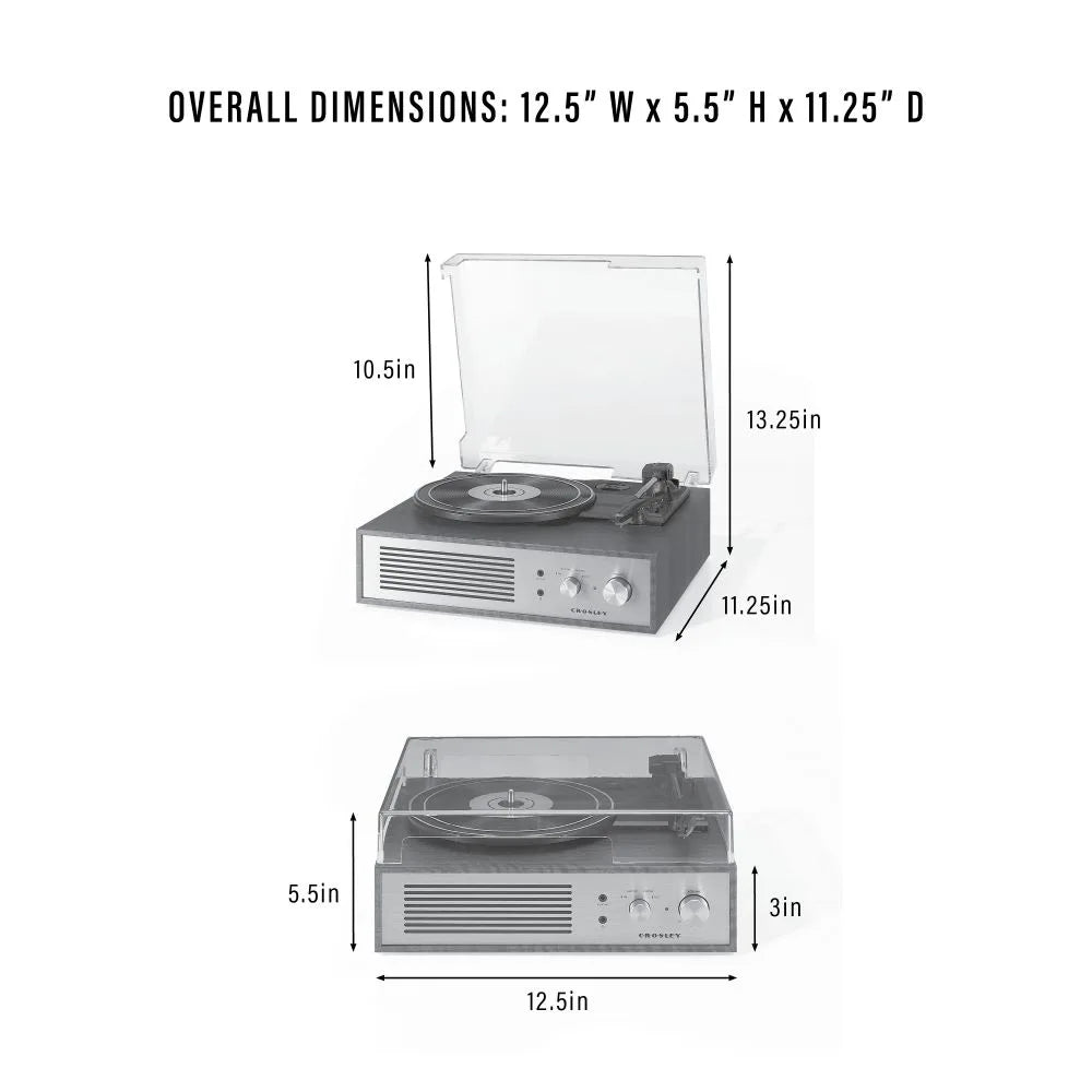 Crosley Miles Turntable, Black