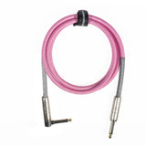 Grooveland Tweed Angle Guitar Cable (1.5m - Pink)