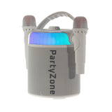 PartyZone Karaoke Set with 2 Microphones (White)