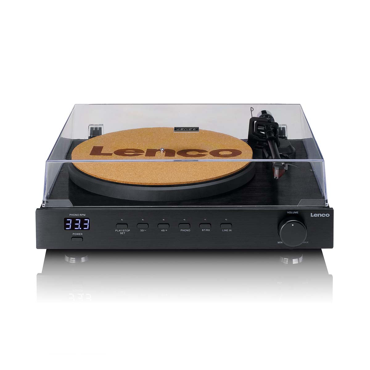 Lenco LS-700 Turntable with Speakers, Black (2x110W)