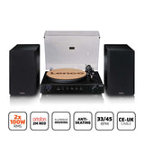 Lenco LS-700 Turntable with Speakers, Black (2x110W)