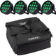 Marconi Polaris 12x12W RGBW Par Light 4 pcs. Bundle with bag