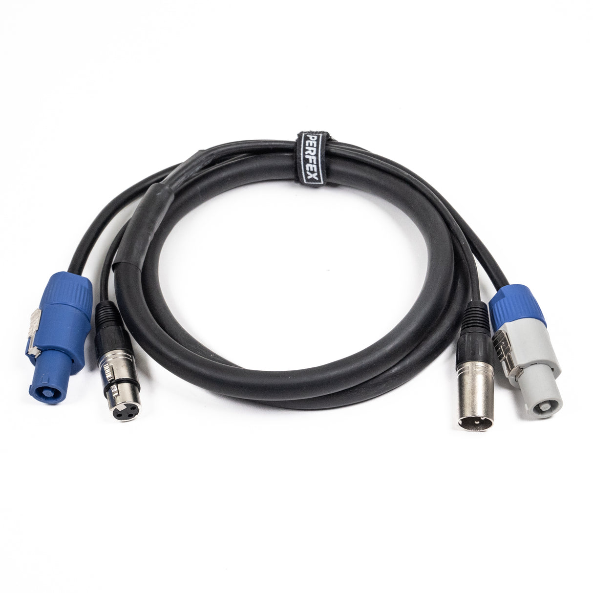 Perfex Powercon & XLR multicable (DMX, 1m)