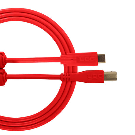 UDG Ultimate Audio Cable USB 2.0 C-B Rouge Droit 1,5m