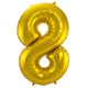 8 Shaped Number Foil Balloon Gold (86 cm)