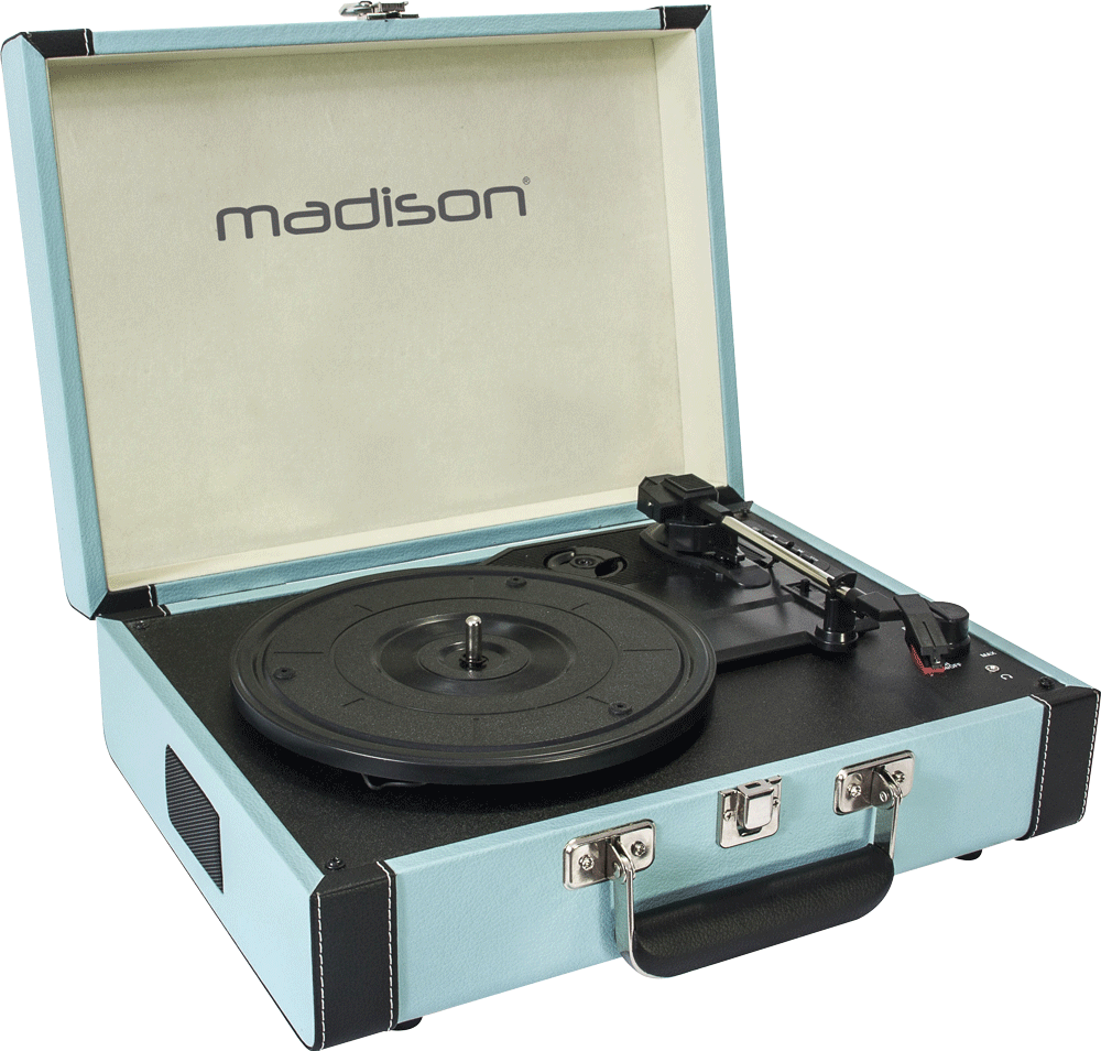 Madison Vintage Pladespiller m. Bluetooth (Lyseblå)