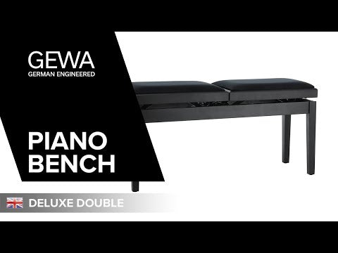 GEWA Piano bench Deluxe Double - Black high gloss